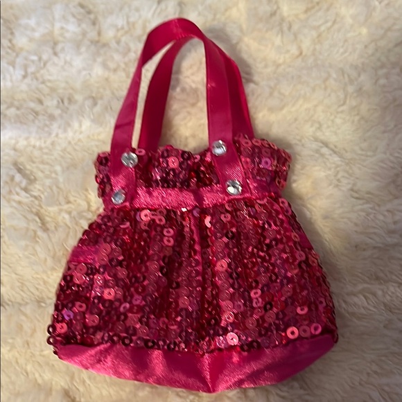 Build A Bear Elegant Pink Sequin Purse - Picture 1 of 8